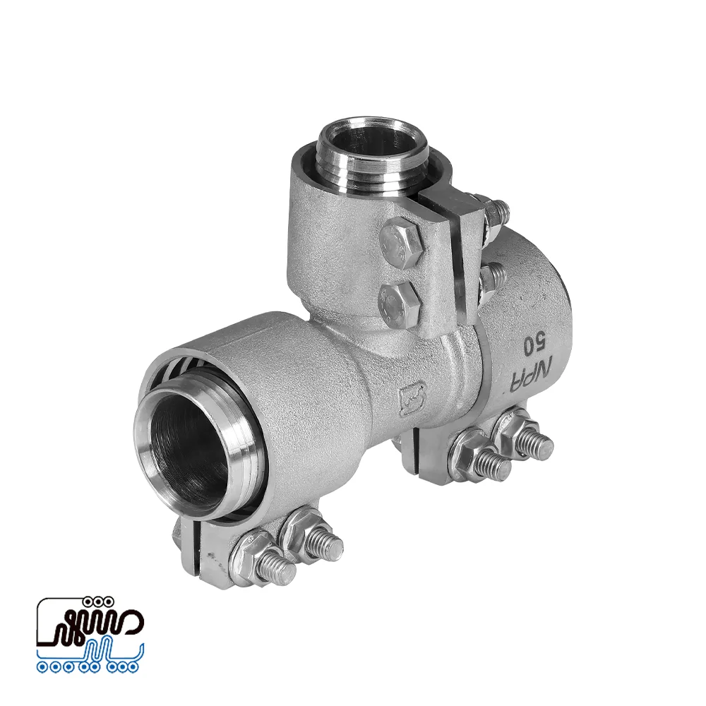 Newpipe clamp-on adapter tee – Mashhad pipe سه راهی تبدیل کلمپی نیوپایپ