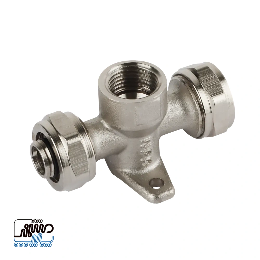 Newpipe flange-faced threaded tee – Mashhad pipe سه راهی صفحه دار توپیچ کوپلی نیوپایپ