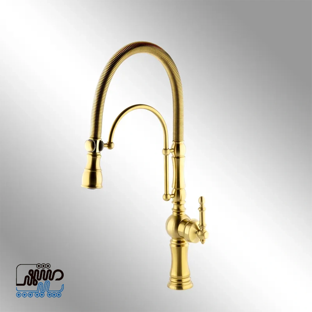 Abraham Kitchen Faucet Sani – Mashhad Pipe شیر ظرفشویی مدل آبراهام سنی - طلایی