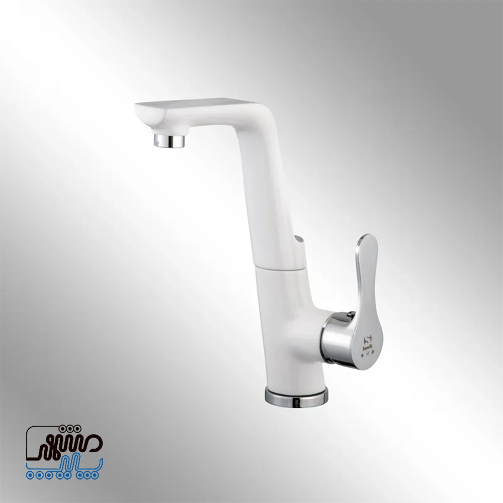 Icele Basin Faucet Sani – Mashhad Pipe شیر روشویی مدل آیسل سنی - سفید کروم