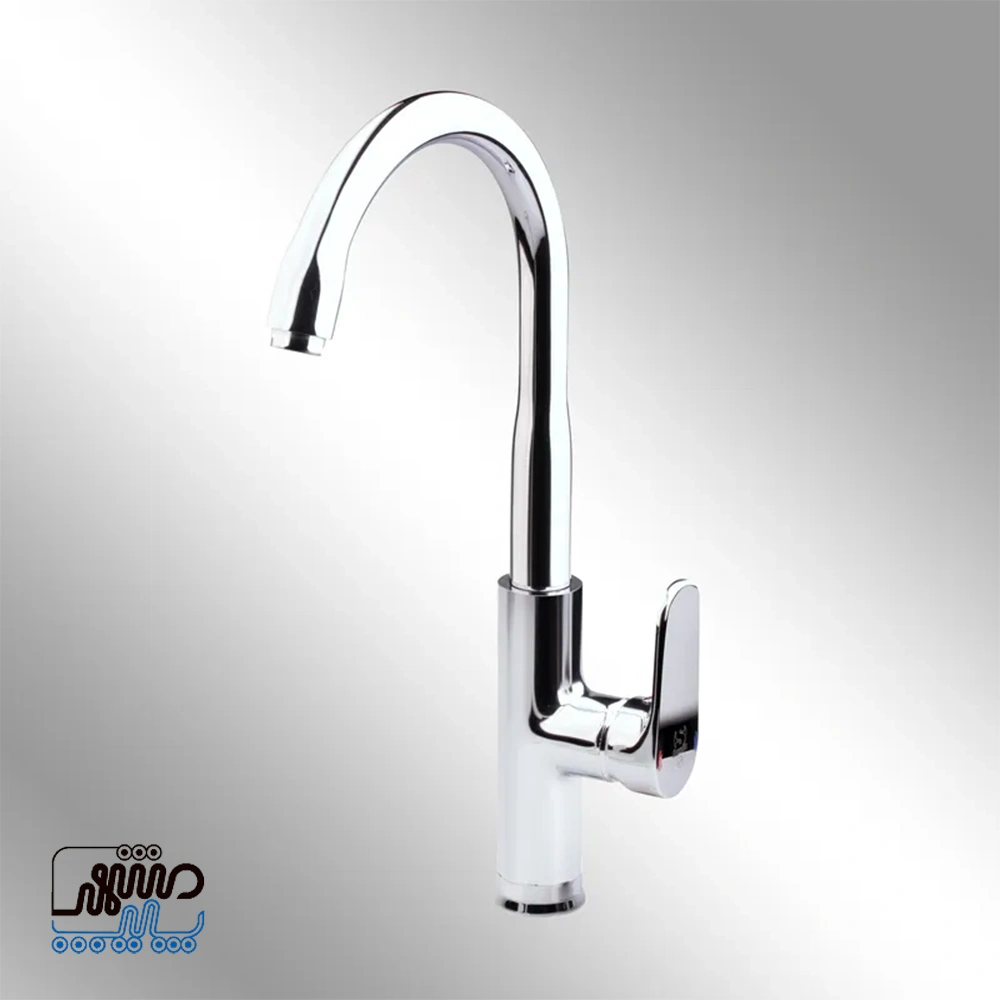 Kitchen Faucet, Prince Model - Sani - Mashhad Pipe شیر ظرفشویی مدل پرنس سنی - کروم