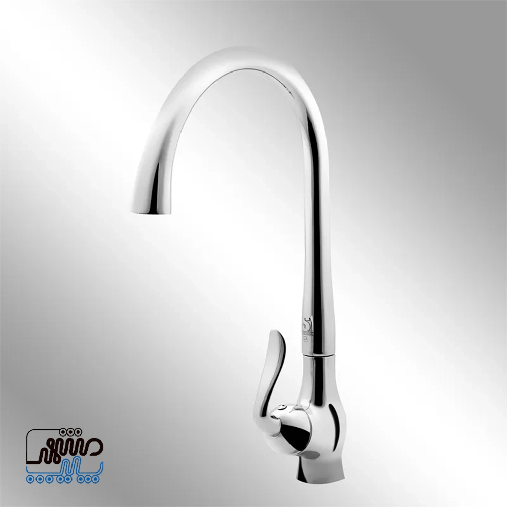 Kitchen faucet, Parshan Sani model - Mashhad Pipe شیر ظرفشویی مدل پرشان سنی - کروم