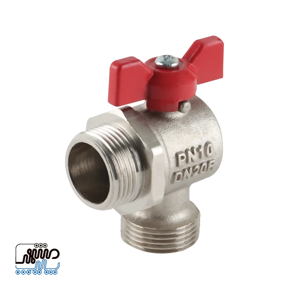 Newpipe double-ended threaded elbow valve – Mashhad pipe شیر زانویی دوسر روپیچ نیوپایپ