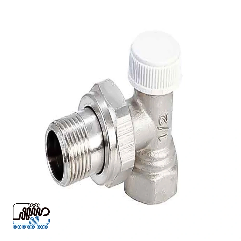 Newpipe radiator outlet locking elbow valve – Mashhad pipe شیر رادیاتور خروجی زانو قفلی نیوپایپ
