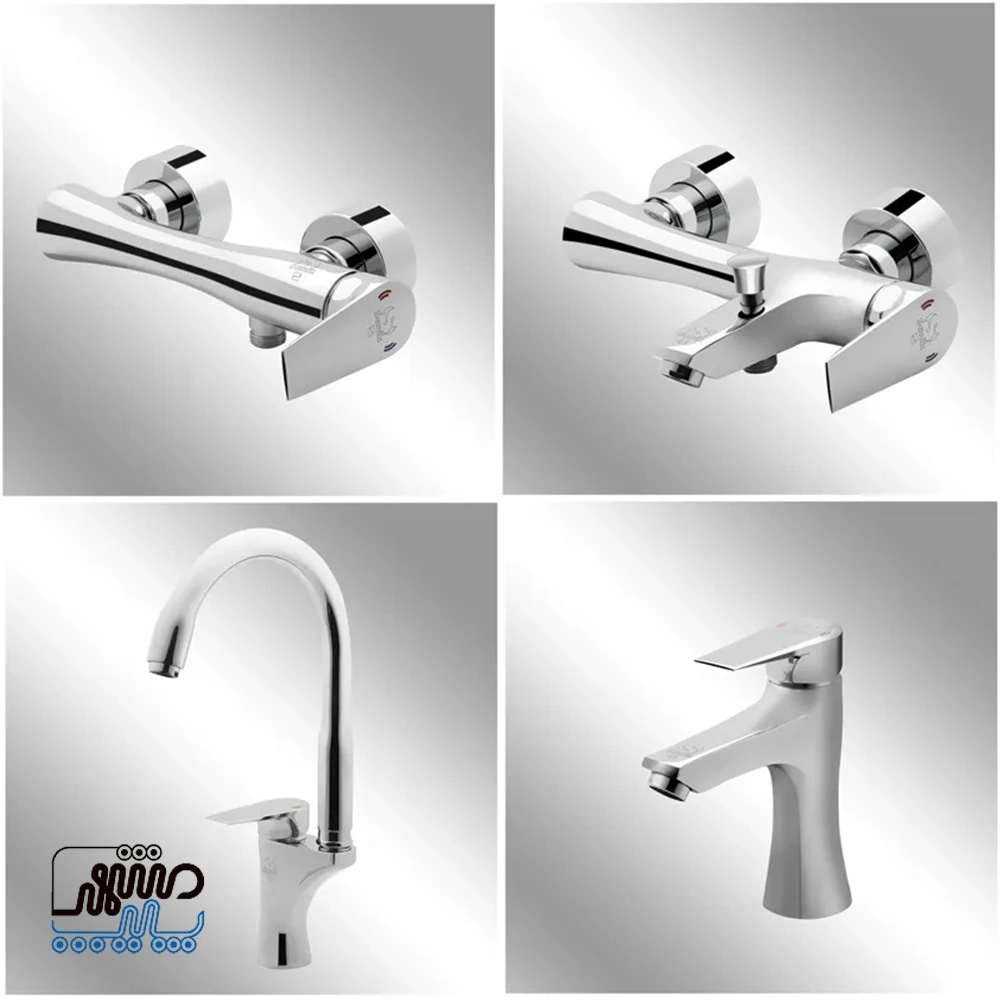 Parnian Full Faucet Set Sani – Mashhad Pipe ست کامل شیر آلات مدل پرنیان سنی