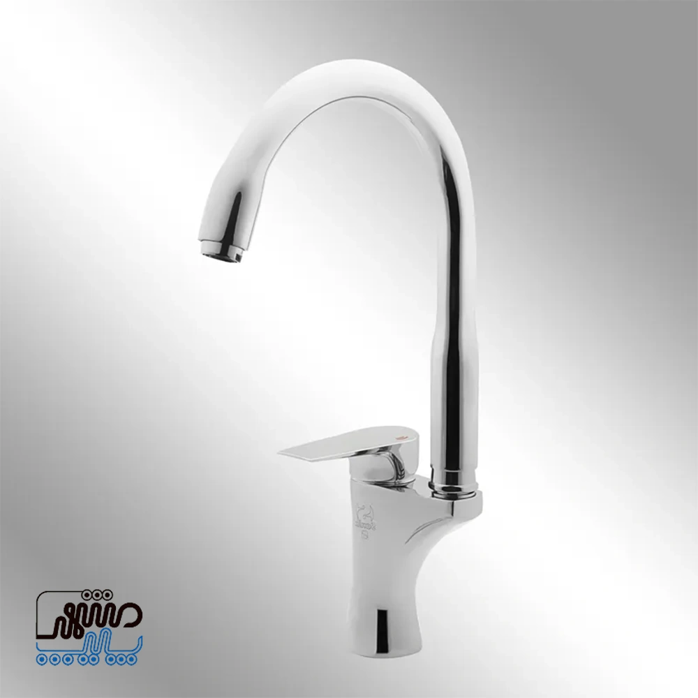 Parnian Kitchen Faucet Sani – Mashhad Pipe شیر ظرفشویی مدل پرنیان سنی - کروم