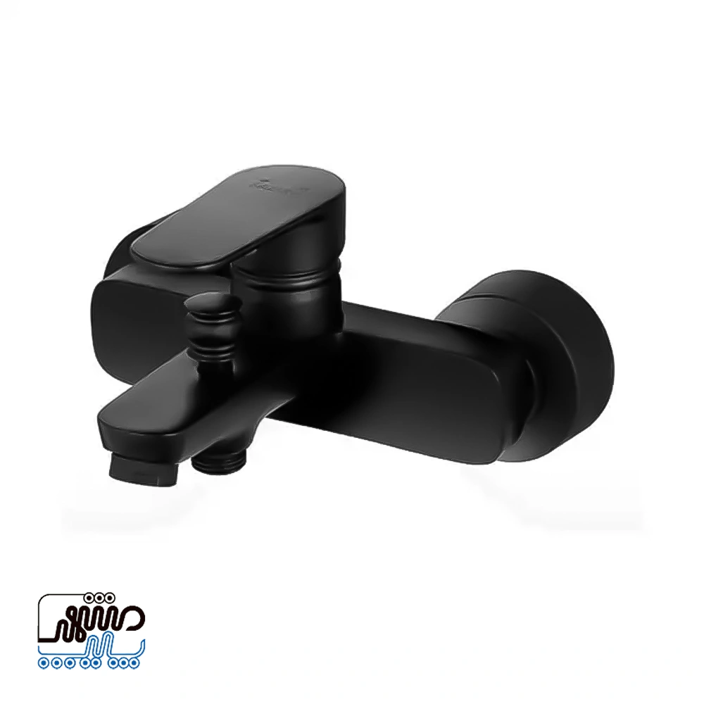 Shizar Smart Model Bathroom Shower Faucet - Mashhad Pipe شیر دوش حمام شیذر مدل اسمارت - مشکی