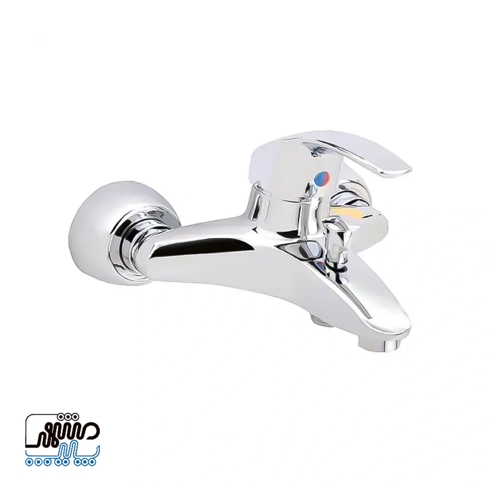 Shizar bathroom shower faucet Karun model - Mashhad Pipe شیر دوش حمام شیذر مدل کارون - کروم