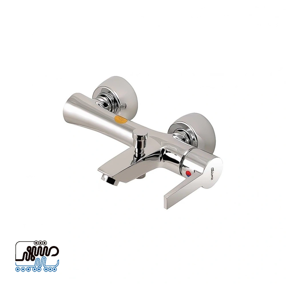 Shizar bathroom shower faucet Venice model - Mashhad Pipe شیر دوش حمام شیذر مدل ونیز - کروم