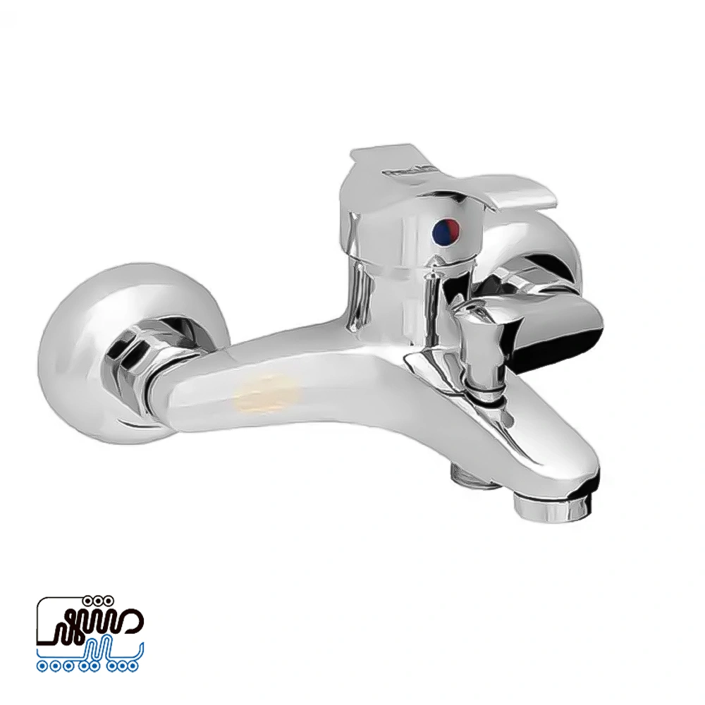 Shizar bathroom shower faucet wave model - Mashhad Pipe شیر دوش حمام شیذر مدل موج - کروم