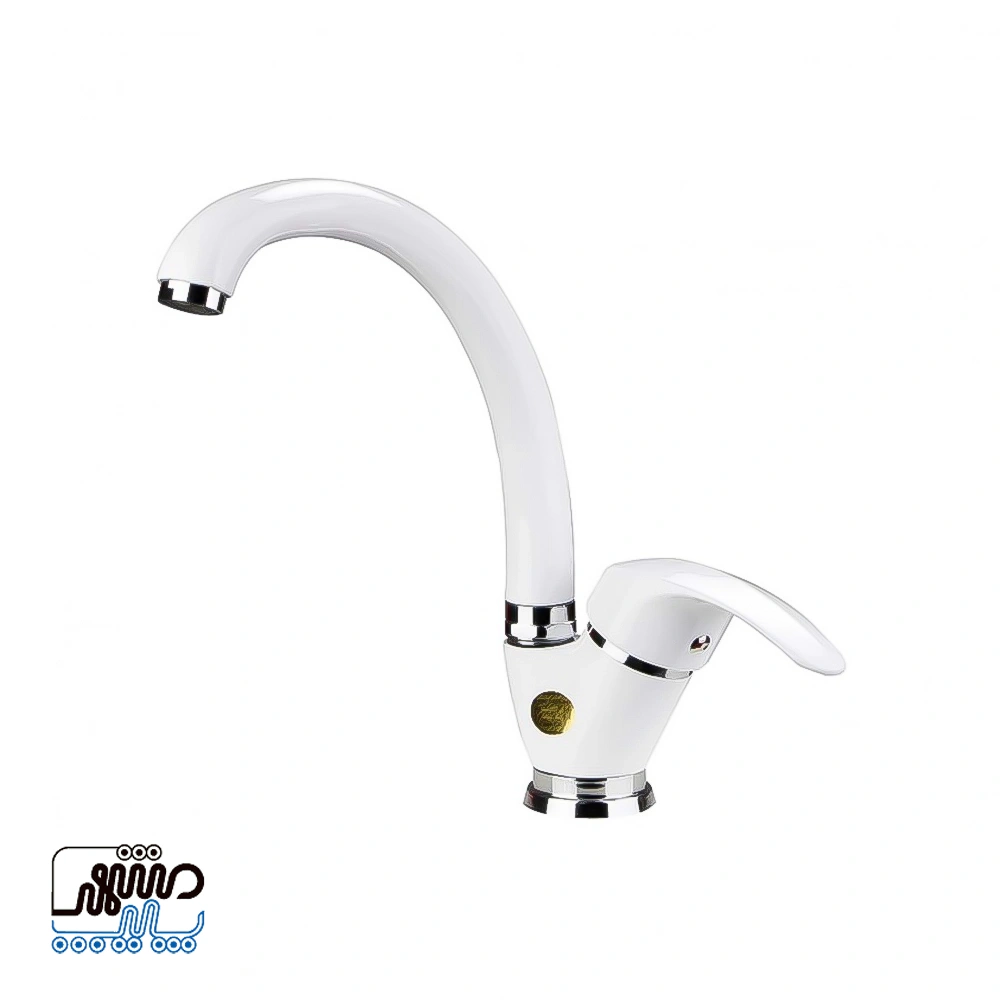 Shizar dishwasher faucet Aras model - Mashhad Pipe شیر ظرفشویی شیذر مدل ارس - سفید کروم