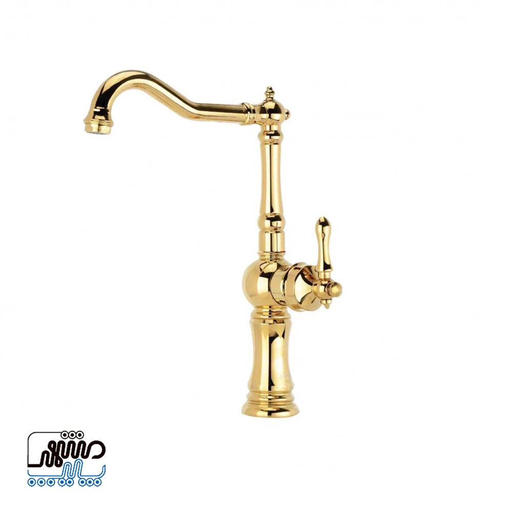 Shizar dishwasher faucet Elizeh model - Mashhad Pipe شیر ظرفشویی شیذر مدل الیزه - طلایی