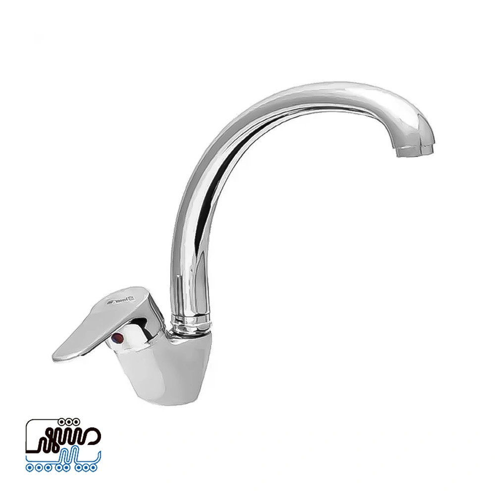 Shizar dishwasher faucet, Sahel model - Mashhad Pipe شیر ظرفشویی شیذر مدل ساحل - کروم