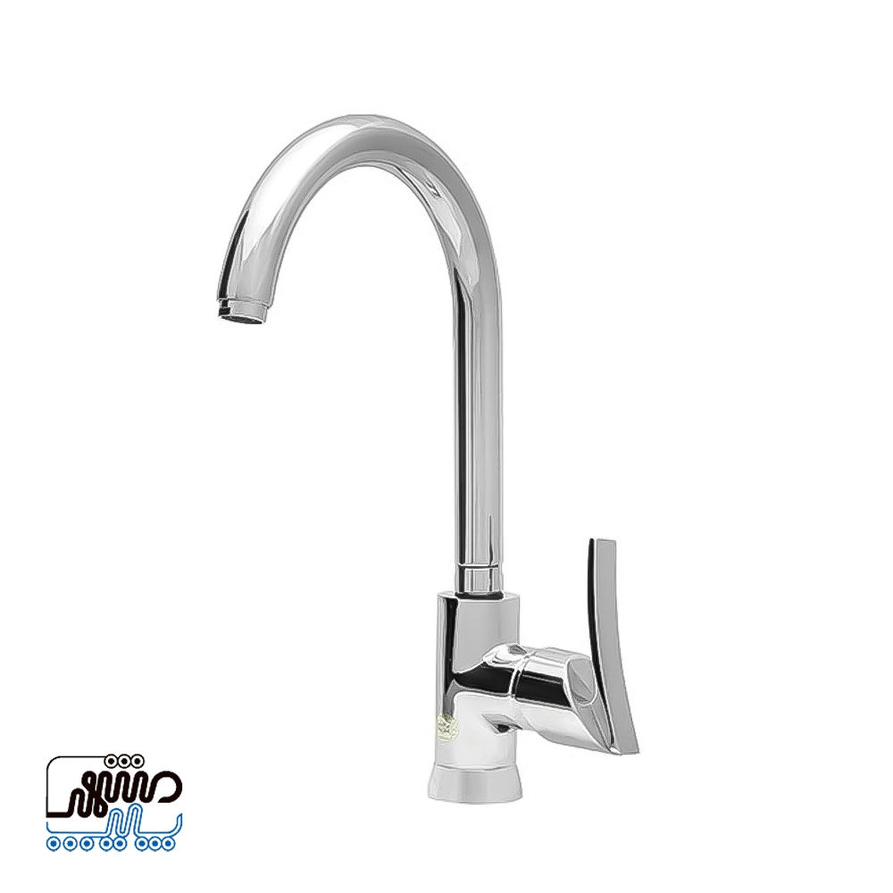 Shizar dishwasher faucet Tenso model - Mashhad Pipe شیر ظرفشویی شیذر مدل تنسو - کروم