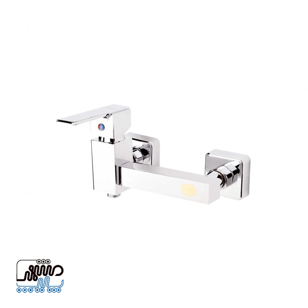 Shizar toilet faucet flat model - Mashhad Pipe شیر توالت شیذر مدل فلت - کروم