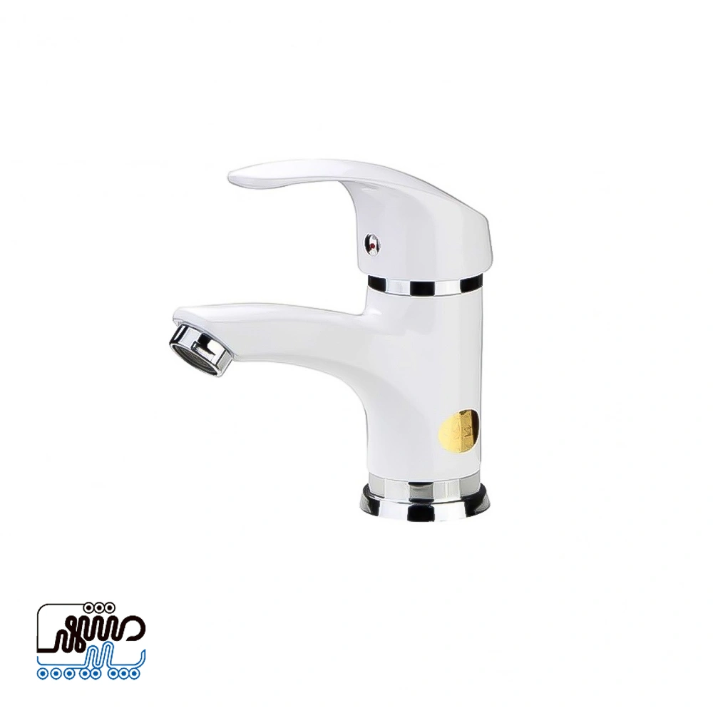 Shizar washbasin faucet Aras model - Mashhad Pipe شیر روشویی شیذر مدل ارس - سفید کروم