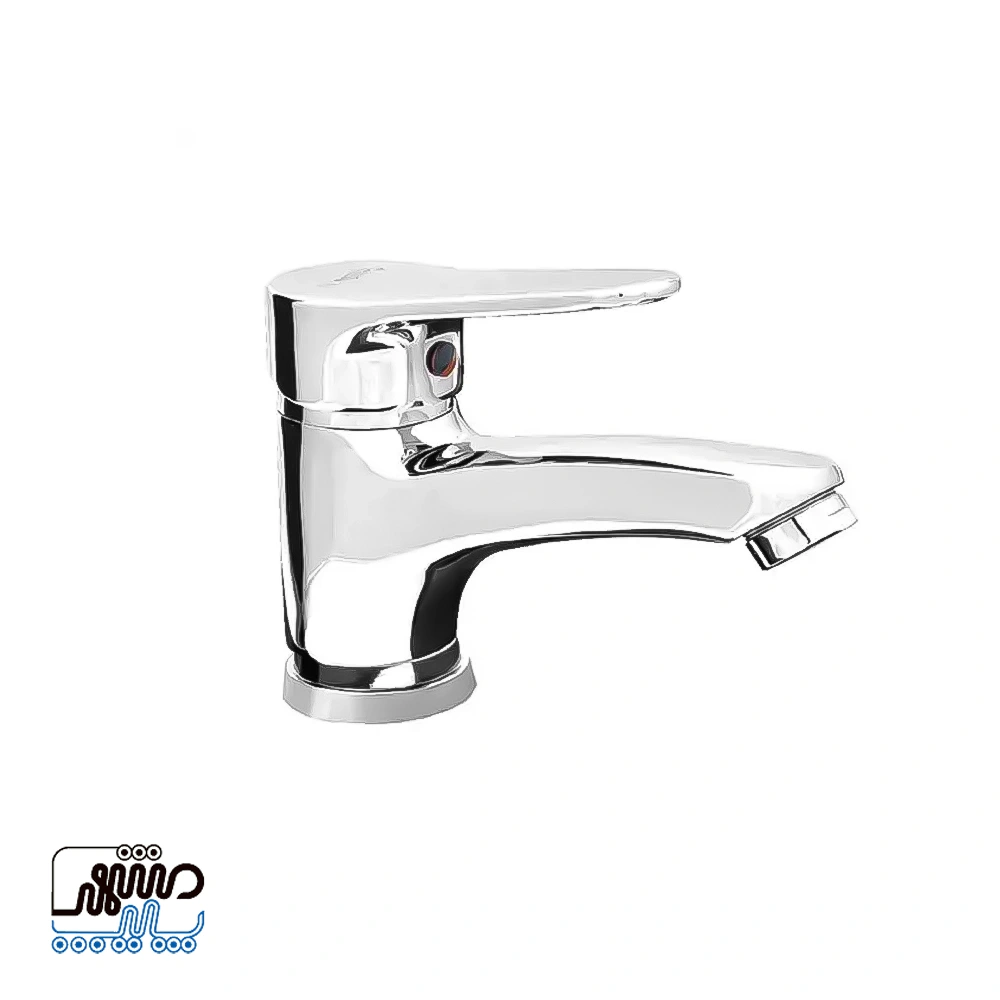 Shizar washbasin faucet, Sahel model - Mashhad Pipe شیر روشویی شیذر مدل ساحل - کروم
