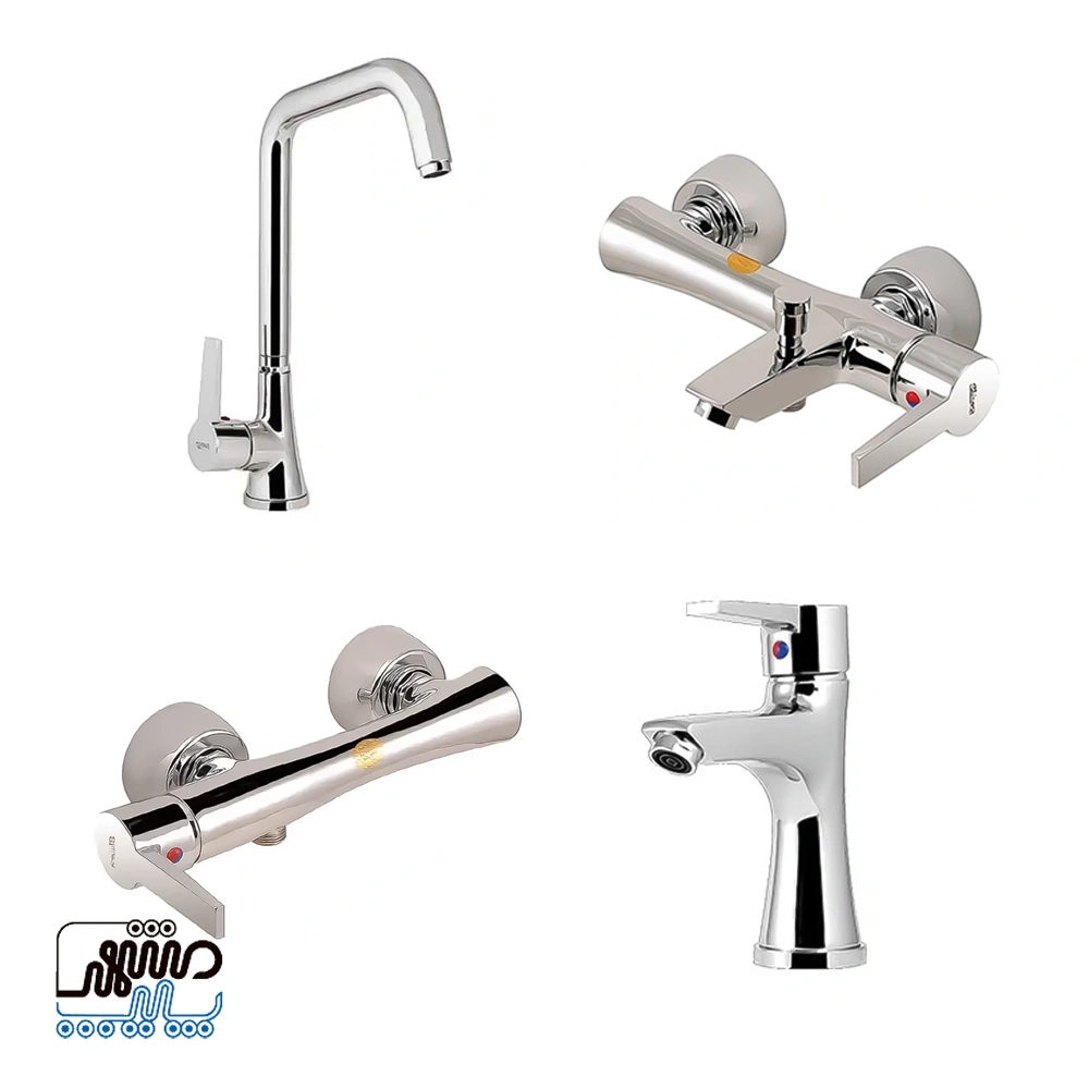 Shizer Venice model faucet set - Mashhad Pipe ست شیرآلات شیذر مدل ونیز