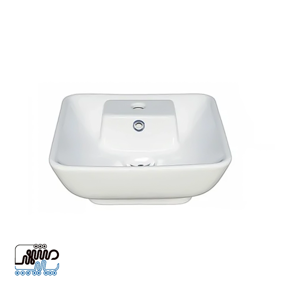 Self-rimming square washbasin, Gateria Satron model - Mashhad Pipe روشویی گاتریا مدل ساترون شیر سر خود مربع