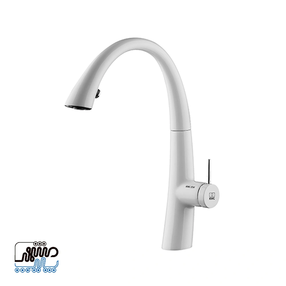 KWC Zeos Pull Down Faucet - Mashhad Pipe شیر آشپزخانه زو پول دان KWC - سفید