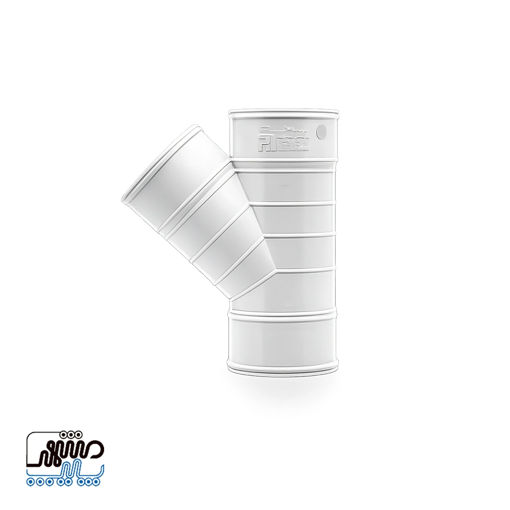 Mahoor Polymer 45-Degree Triple Coupling Tee - Mashhad Pipe سه راه 45 درجه سه سر کوپل پلیمر ماهور