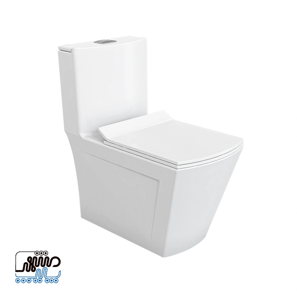 One-piece toilet Veronia chini cord - Mashhad Pipe توالت فرنگی یک تکه ورونیا چینی کرد
