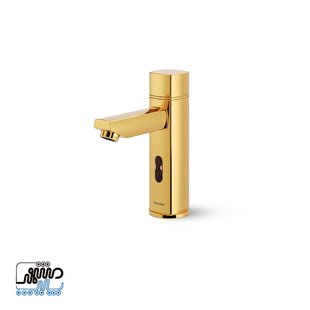 Shouder Unique Smart Basin Mixer Faucet - Mashhad Pipe شیر روشویی هوشمند شودر مدل یونیک - طلایی