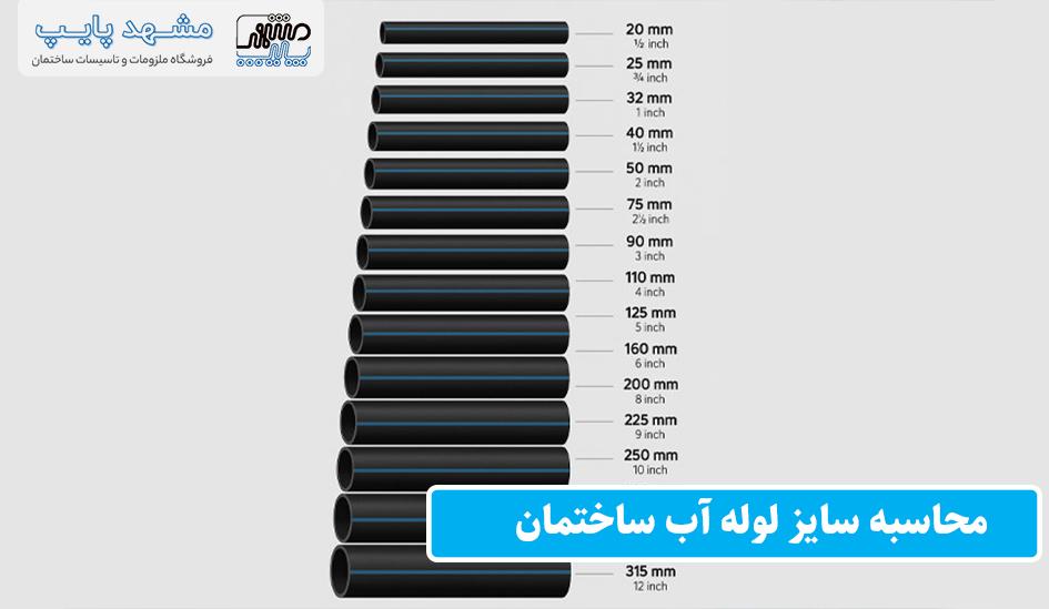 محاسبه سایز لوله آب ساختمان