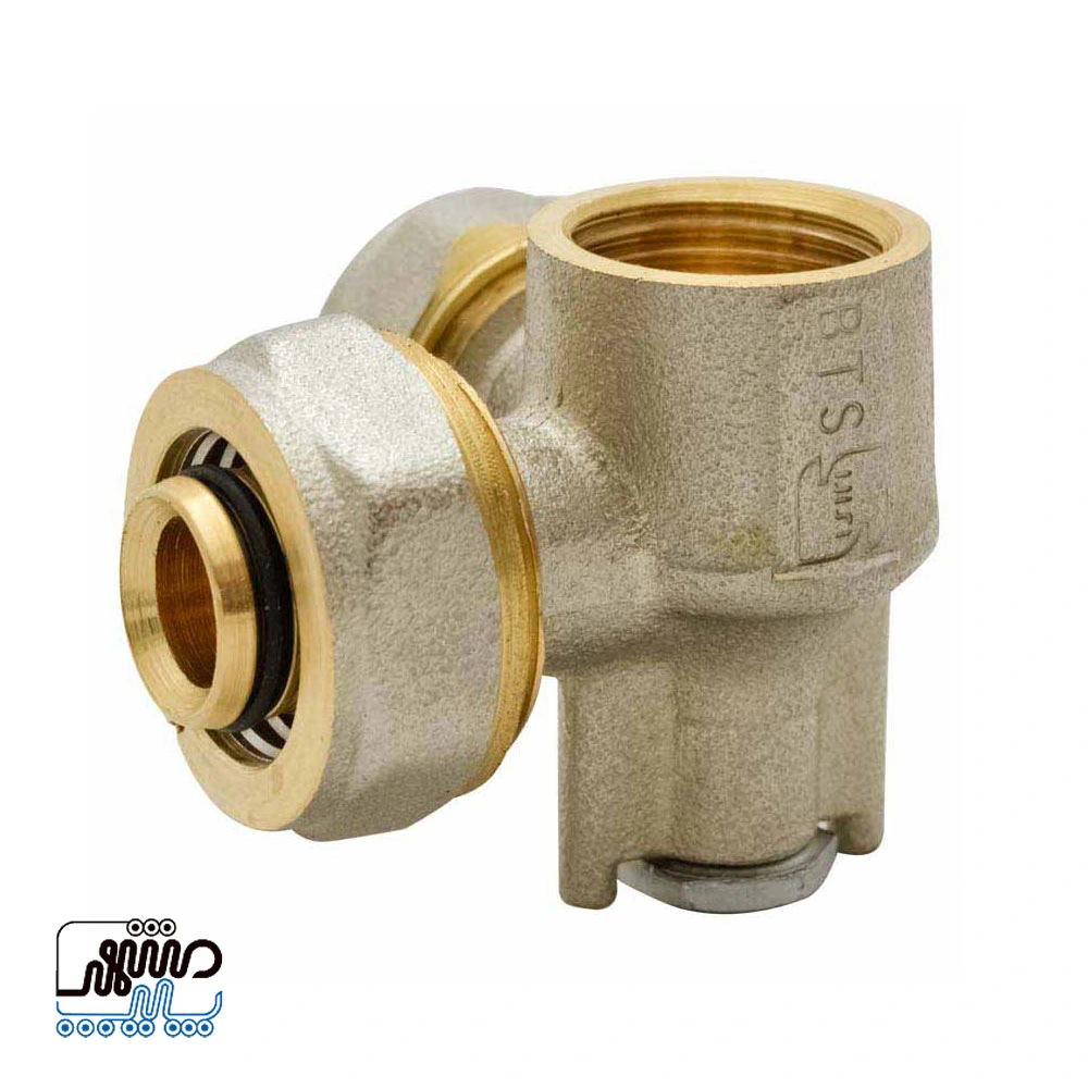 BTS 90° Wall-Mounted Reducing Female Thread Compression Tee - Mashhad Pipe سه راهی 90 دیواری تبدیل توپیچ کوپلی BTS