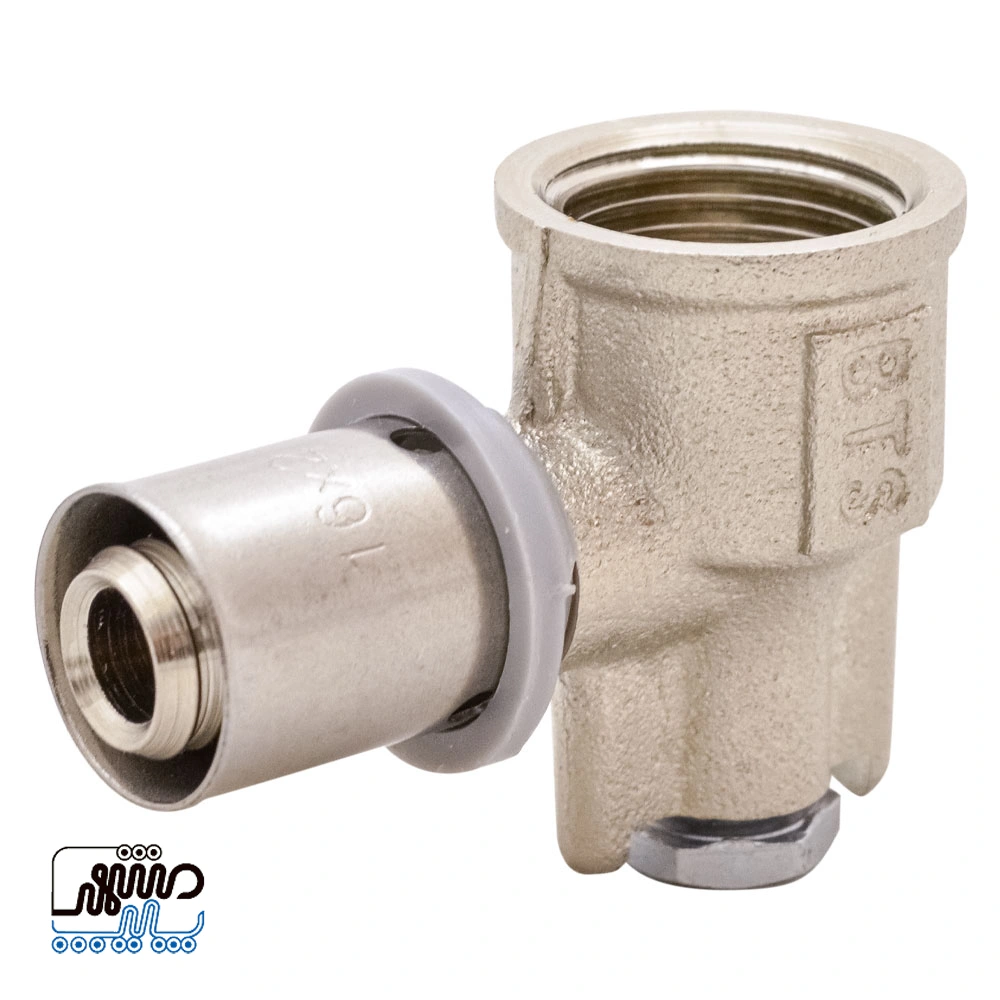BTS Female Thread Wall Elbow (Press Type) - Mashhad Pipe زانو دیواری توپیچ پرسی BTS