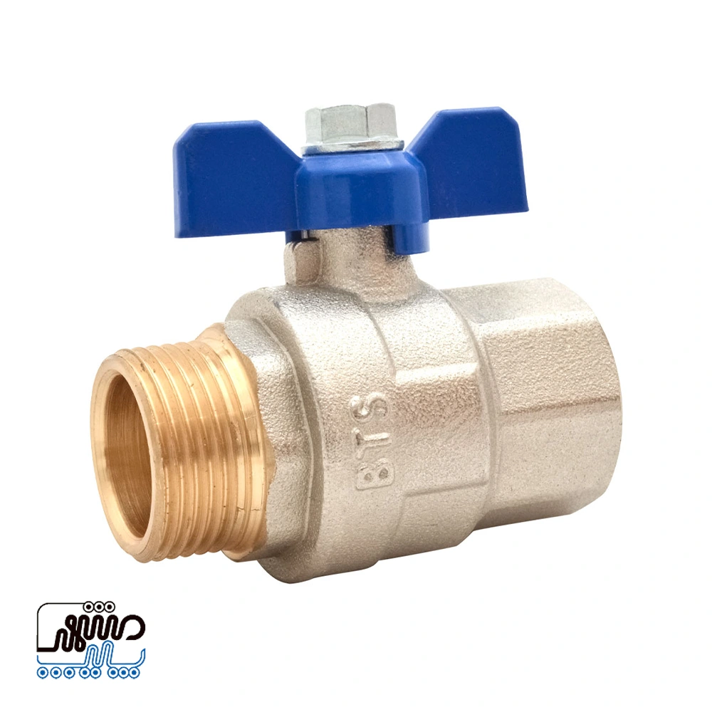 BTS Female × Male Thread Ball Valve - Mashhad Pipe شیر توپی توپیچ روپیچ BTS