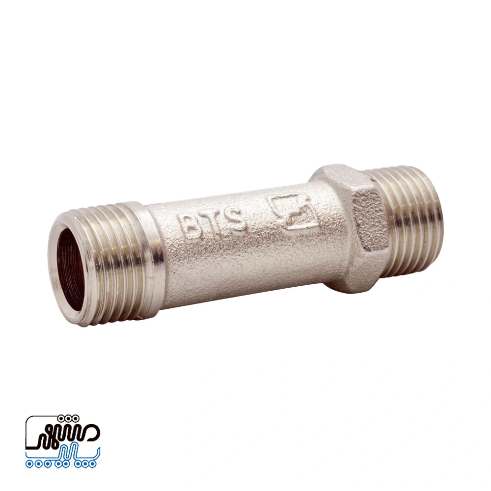 BTS Long Male Thread Nipple (50 mm) - Mashhad Pipe مغزی بلند روپیچ رزوه ای BTS (50mm)