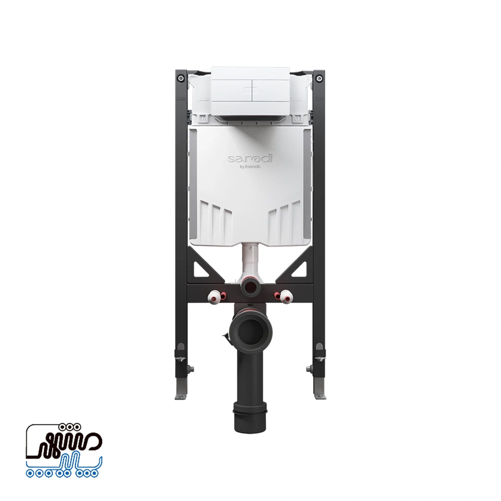Imenab Wall-mounted built-in flush tank Click model - Mashhad Pipe فلاش تانک توکار وال هنگ ایمن آب مدل کلیک